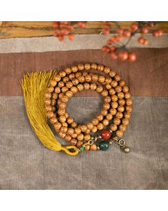 Buddha Stones 108 Mala Beads Bodhi Seed Wisdom Peace Tassel Bracelet - 18cm