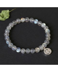 12 Constellations of the Zodiac Moonstone Charming Bracelet - Pisces