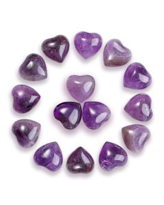 Natural Amethyst Tiger's Eye Stone Love Decoration - Black Onyx*5pcs
