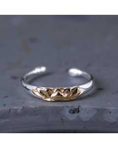Buddha Stones 925 Sterling Silver Lotus Flower New Beginning Ring - 925 Sterling Silver