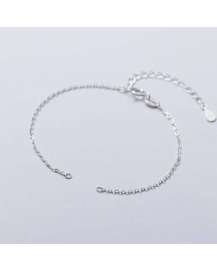 Buddha Stones 925 Sterling Silver Semi-finished Chain Blessing Bracelet - Rose Gold