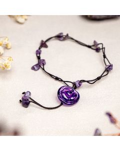 Buddha Stones Amethyst Pink Crystal Green Aventurine Rose Inner Peace Healing Anklet - Green Aventurine (Luck ♥ Positivity)