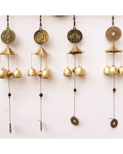Buddha Stones Blessing Letter Elephant Bagua Auspicious Coin Wall Hanging Chime Bell Handmade Home Decoration - Auspicious Coin (Bring Fortune and Protection)