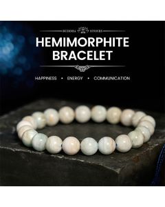 Buddha Stones Hemimorphite Calm Energy Bracelet - Hemimorphite(Wrist Circumference: 14-16cm)