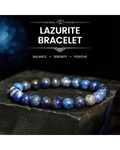 Buddha Stones Lazurite Lapis Lazuli Positive Balance Bracelet - Lazurite(Wrist Circumference: 14-16cm)