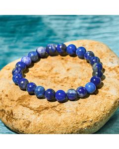 Buddha Stone Lazurite Lapis Lazuli Self Care Positive Bracelet - Lazurite(Wrist Circumference: 14-16cm)