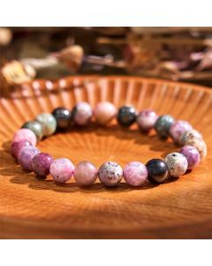 Buddha Stone Rainbow Tourmaline Positive Bracelet - Tourmaline(Wrist Circumference: 14-16cm)