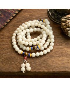 Buddha Stones 108 Mala Beads Natural Quartzite Wealth Luck Bracelet - Quartzite(Wrist Circumference: 14-16cm)