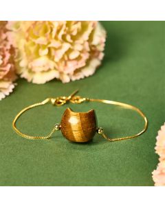 Buddha Stones 925 Sterling Silver Cat Tiger Eye Protection Bracelet - 18-22cm
