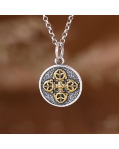 Buddha Stones 925 Sterling Silver Double Dorje Vajra Blessing Necklace Pendant - Dorje/Vajra(Enlightenment♥Spiritual Power)