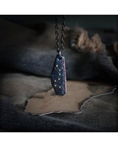 Buddha Stones 999 Sterling Silver Big Dipper Balance Necklace Pendant - 999 Sterling Silver & Silver Chain