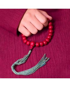 Buddha Stones Abelia Biflora Wood Warding Off Evil Spirits Wrist Mala - 15mm / 21 Beads
