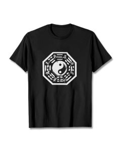 Buddha Stones Ba Gua Pattern Cotton Tee T-shirt - LightPink / 2XL