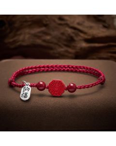 Buddha Stones Bagua Red String Harmony Bracelet - 5.9–6.7 in (15–17 cm)
