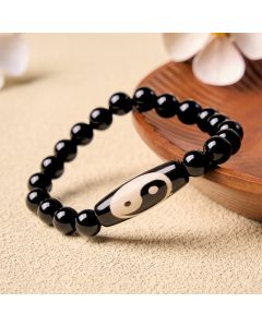 Buddha Stones Black Onyx Yin Yang Harmony Bracelet - Yin Yang(Balance ♥ Harmony)