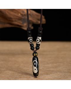 Buddha Stones Black Onyx Yin Yang Harmony Rope Necklace - Yin Yang(Balance ♥ Harmony)