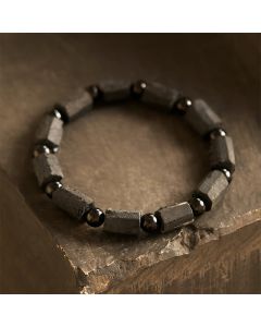 Buddha Stones Black Tourmaline Wisdom Bracelet - Black Tourmaline(Wrist Circumference: 14-16cm)