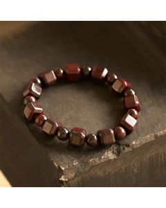 Buddha Stones Bloodstone Strength Bracelet - Bloodstone(Wrist Circumference: 14-16cm)