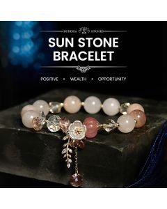 Buddha Stones Blue Crystal Amethyst Sun Stone Green Aventurine Healing Bracelet - Green Aventurine
