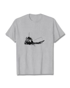 Buddha Stones Boat Fishing Grass Pattern Cotton Tee T-shirt - LightPink / 2XL