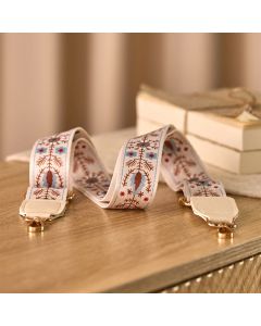 Buddha Stones Bohemian Flower Adjustable Handbags Crossbody Shoulder Bag Straps Replacement - White / 70-135cm*3.8cm