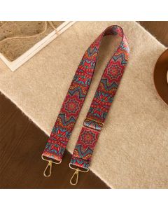 Buddha Stones Bohemian Red Mandara Geometric Adjustable Handbags Crossbody Shoulder Bag Purse Straps Replacement - Red Mandara 76-136cm*5cm
