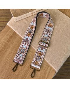 Buddha Stones Boho Maple Leaf Flower Geometric Adjustable Handbags Crossbody Shoulder Bag Straps Replacement - Beige / 70-135cm*5cm