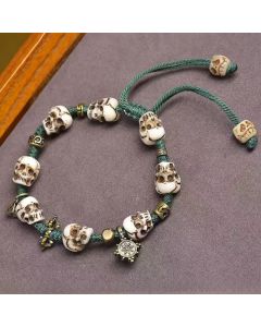 Buddha Stones Bone Beads The Lord Of The Corpse Forest New Beginning Bracelet - Colorful Rope(Wrist Circumference:17-23cm)