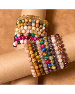 Buddha Stones Boost Vitality Warm Color Series Positive Courage Bracelet - Garnet(Wrist Circumference: 14-16cm)