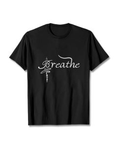 Buddha Stones Breathe Word Tee T-shirt - LightGrey / 2XL