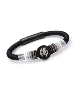 Buddha Stones Buddha Character Ebony Handcrafted Rope Bracelet (Extra 35% Off | USE CODE: FS35) - Black / 18cm