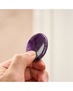Buddha Stones Calm & Strength Natural Small Amethyst Worry Stone Balance Crystal Decor 3.5*4.5cm - Natural Amethyst(Color May Vary) 3.5*4.5cm