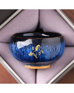 Buddha Stones Chinese Zodiac Year Of The Horse Ceramic Teacup Kung Fu Tea Cup 135ml - Pig 7.5cm*4.8cm*135ml