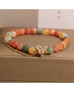 Buddha Stones Citrine Green Crystal Prosperity Bracelet - Various Crystal(Wrist Circumference: 14-16cm)