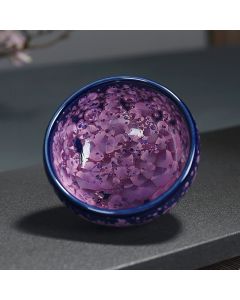Buddha Stones Colorful Iris Flowers Chinese Jianzhan Kiln Change Porcelain Teacup Tenmoku Kung Fu Tea Cup - 5cm*8.5cm*110ml