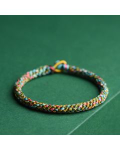 Buddha Stones Colorful Rope Luck Handcrafted Braided Child Adult Bracelet - 17-18cm