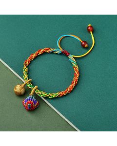 Buddha Stones Colorful Rope Luck Handcrafted Zongzi Charm Bracelet - Colorful Rope / Adult(Wrist Circumference 16-19cm)