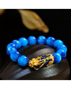 Buddha Stones Colorful Sea Willow Color Change PiXiu Positive Healing Bracelet - 12mm Green Sea Willow(Wrist Circumference 17-18cm)