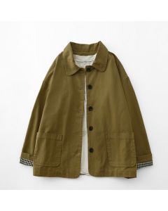 Buddha Stones Commute Patchwork Design Cotton Women's Jacket With Pockets - Linen / US8-10，UK/AU12-14，EU40-42 (2XL)