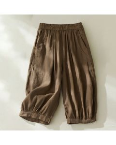 Buddha Stones Commute Pure Color High Waist Women's Harem Pants With Pockets - Black / US8-10,UK/AU12-14,EU40-42 (2XL)