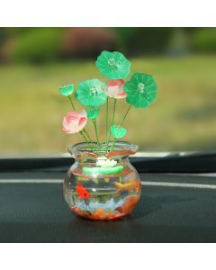 Buddha Stones Compact Lotus Koi Fortune Bottle Car Interior Mindful Living Decor - Koi Fish(Luck ♥ Prosperity)