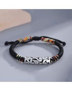 Buddha Stones Copper Auspicious Clouds Luck String Bracelet - Copper String(Wrist Circumference: 14-23cm)