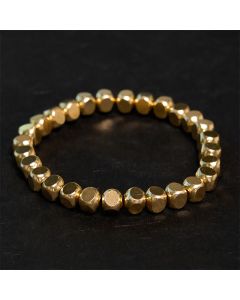 Buddha Stones Brass Copper Good Luck Healing Bracelet - Brass(Wrist Circumference: 20-21cm)
