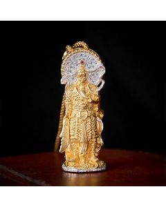 Buddha Stones Copper Lord Guan Grounding Protection Relief Pendant Necklace - Lord Guan(Loyalty ♥ Righteousness)