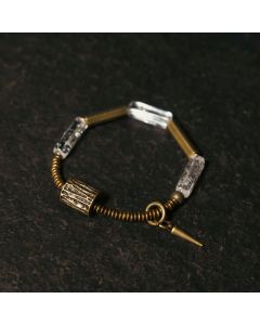 Buddha Stones Copper Square White Crystal Luck Bracelet - Copper White Crystal: (Wrist Circumference 17-17.5cm)
