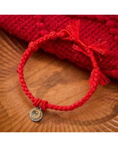 Buddha Stones Copper Yin Yang Red String Balance Bracelet - Red String