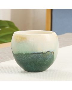 Buddha Stones Creative Green Ceramic Teacup Kung Fu Tea Cups - 6.2*4.2cm*40ml