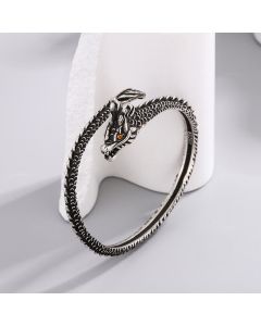 Buddha Stones Dragon Scales Pattern Luck Protection Bracelet Bangle - 58mm
