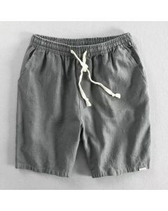Buddha Stones Drawstring Elastic Waist Men's Shorts With Pockets - DarkGray / US/UK/AU38，EU48 (2XL)