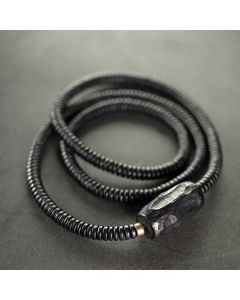Buddha Stones Ebony Wood Copper Brass Balance Triple Wrap Bracelet - Brown Ebony Wood / 17-17.5cm